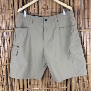 ORVIS Tech Cargo Shorts Khaki Lightweight Hiking Outdoor Fishing Mens 36
